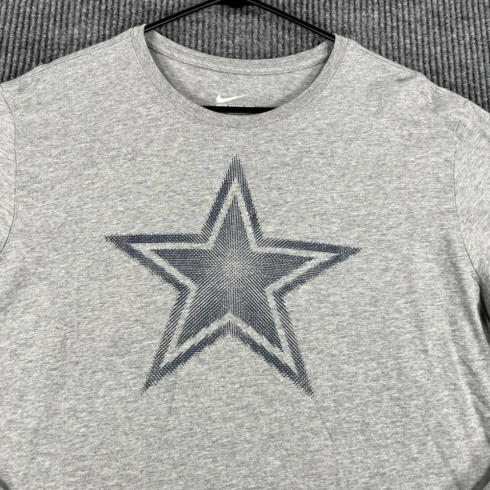 Dallas Cowboys Shirt Mens XL Extra Large Gray Long Sleeve Nike Crew NFL Football